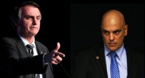 Bolsonaro faz ‘arminha’ e entra no Senado com pedido de impeachment do ministro Alexandre de Moraes