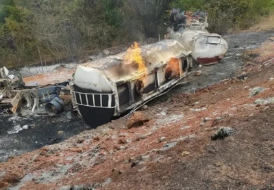 Carreta carregada de combustível explode e mata motorista no MA