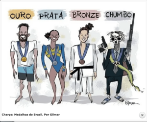 Charge: Medalhas do Brasil. Por Gilmar