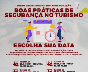 Setur oferece curso gratuito de turismo seguro