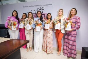 Carol Duailibe, presidente do Gedema, apresenta nova logo da entidade e faz balanço de atividades