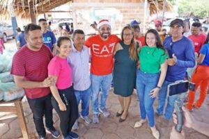 Prefeito Dr. Júnior entrega frango natalino e inaugura sistemas de abastecimento de água em Peritoró