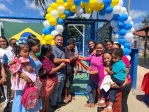 Prefeitura de Presidente Vargas inaugura quadra poliesportiva no Povoado Morada Nova