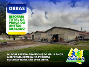 Anapurus: Praça do Mercado no Turi I passará por reforma completa  reforma