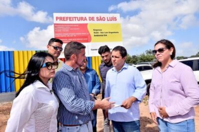 EDIVALDO VISTORIA OBRAS DO ECOPONTO CENTRO QUE SERÁ O PRIMEIRO COM GALPÃO DE TRIAGEM