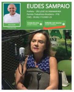 Justiça Eleitoral confirma que votos de Eudes Sampaio poderão ser anulados