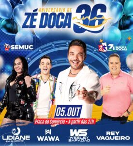 Prefeita Josinha Cunha confirma show de Wesley Safadão no Aniversário de Zé Doca