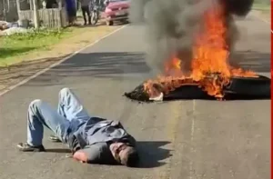 Vídeo: PM é ferido e amarrado por manifestantes em conflito por terra no Maranhão
