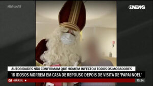 Visita de Papai Noel com Covid-19 provoca 18 mortes em asilo de idosos na Bélgica