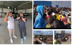 Influenciador gera confusão ao anunciar jogar R$ 100 mil de helicóptero em Vitória do Mearim
