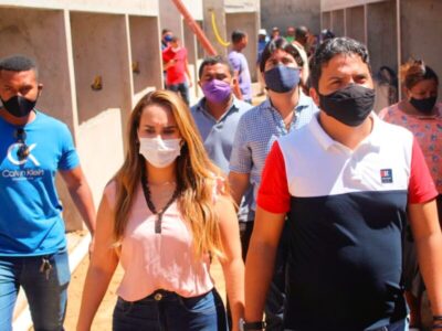 Prefeito Luciano vistoria obras com os deputados André Fufuca e Dra. Thaiza em Pinheiro