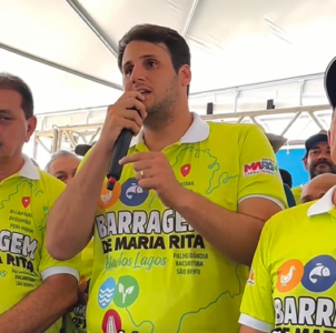 Orleans Brandão participa da assinatura da ordem de serviço da Barragem Maria Rita, em Bequimão