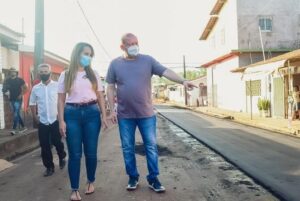 Othelino Neto e Thaiza Hortegal vistoriam obras em Pinheiro viabilizadas com emendas parlamentares