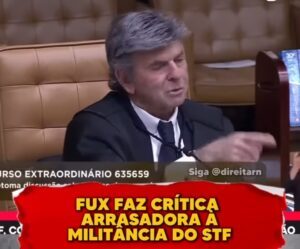 Vídeo em que o ministro STF, Fux, relata a situação política/jurídica em que o Brasil passa…