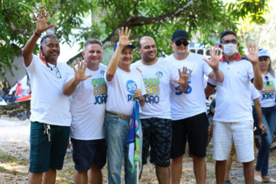 São João Batista: João Dominici inaugura comitê do 55 e promove grande motocarreata; vejam as fotos