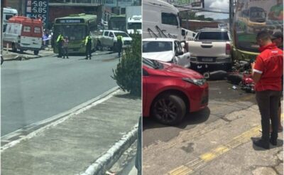 Acidente com vários veículos provoca congestionamento ao longo da Avenida Jerônimo de Albuquerque
