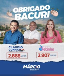 Márcio Hominho mostra força e dá “taca” em Dr. Washington na cidade de Bacuri-MA