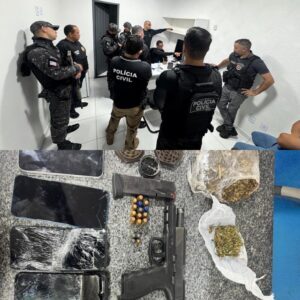 Polícia Civil prende cinco suspeitos e apreende armas e drogas em ação contra o tráfico em Urbano Santos