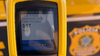 Quatro motoristas foram detidos por embriaguez ao volante no fim de semana nas rodovias federais do Maranhão