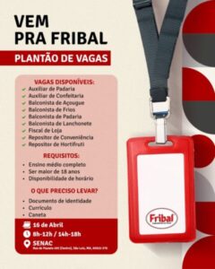 Grupo Fribal realiza “Plantão de Vagas” com mutirão de currículos nesta quarta-feira (16)