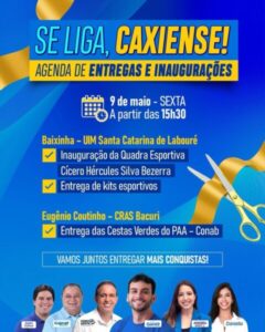 Caxias: prefeito Gentil Neto convida população para série de inaugurações, nesta sexta-feira (9)