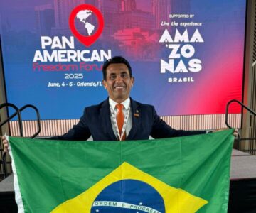Deputado Wellington defende liberdade econômica e geração de empregos no Fórum Internacional Pan American Freedom, nos EUA