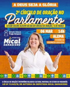 Mical promove 2° círculo de oração na Assembleia Legislativa…
