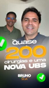 Prefeito Bruno Silva anuncia 200 cirurgias de catarata e lançamento de reconstrução de UBS