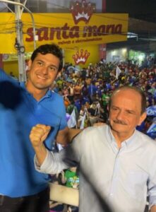 Dr.Julinho e Natercio Santos arrastam multidão em grande caminhada em Ribamar