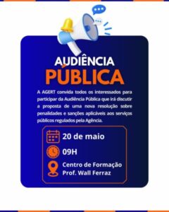 AGERT promove Audiência Pública para discutir nova resolução sobre penalidades e sanções