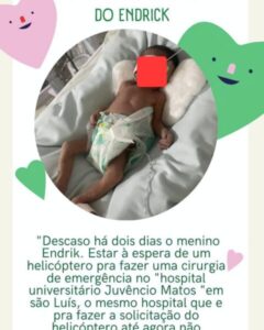 Wellington cobra transferência urgente de bebê de 9 dias para hospital em São Luís