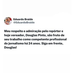 Braide sai em defesa de Douglas Pinto após crítica da TV Mirante