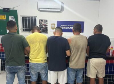 Polícia prende cinco bandidos especialistas em saídas bancárias em SLZ