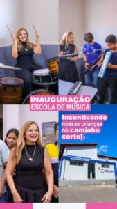 Maura Jorge inaugura Escola de Música em Lago da Pedra para crianças e jovens