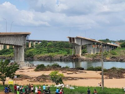 Urgente! Ponte desaba na divisa entre o Maranhão e o Tocantins