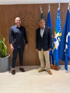 Presidente da FMV visita Fernando Sarney e deseja sucesso na nova eleição da CBF