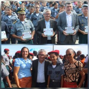 Eudes Barros reforça parceria com o Estado durante entrega de boinas no Colégio Militar de Raposa