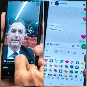 Bolsonaro troca mensagens carinhosas com Michelle durante depoimento ao STF