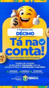 Prefeitura de Mirinzal paga a primeira parcelo do 13º salário dos servidores efetivos do município