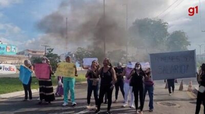 Funcionários da Clínica São Marcos fecham avenida no Renascença em protesto contra atraso nos salários