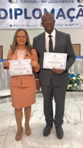 ELEIÇÕES 2024:Prefeito Zé Martinho e Vice-prefeita Evilane Marques são diplomados em Cantanhede
