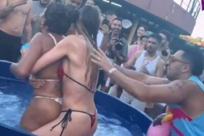 Tirullipa é condenado por puxar biquíni de influencer durante Farofa da Gkay
