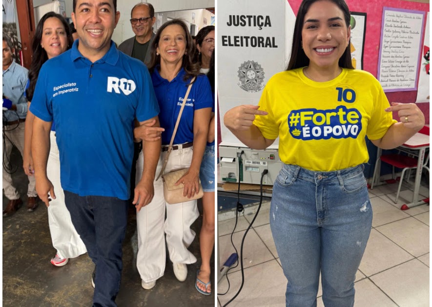 Rildo Amaral e Mariana Carvalho votam e aguardam resultado do 2º turno em Imperatriz