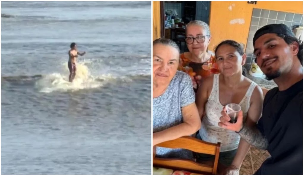 Gabriel Medina chega de surpresa ao Maranhão para surfar na pororoca; veja vídeo