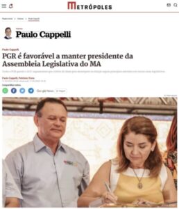 PGR é favorável a manter presidente da Assembleia Legislativa do MA