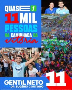 Gentil Neto inicia campanha com caminhada com quase 11 mil pessoas