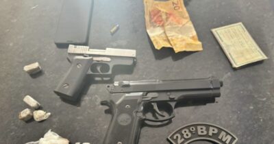 PM de Vargem Grande efetua prisões e apreende armas e drogas no Residencial Canaã