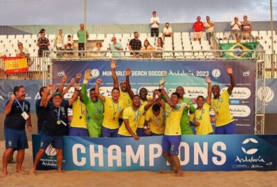 Com jogadores do Sampaio, Brasil é campeão do Mundialito de Beach Soccer