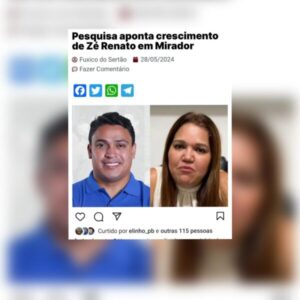 Pré-Candidato de Mirador Divulga Pesquisa Eleitoral duvidosa que nem os aliados acreditam