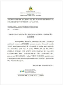 CASO DOS PRINTS: Blogueiro vai à Polícia e entrega o celular para periciar; Camarão não deixou aparelho dele